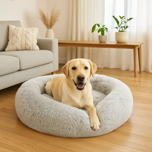 🐾 Pawzful™ Calming Fluffy Dog Bed